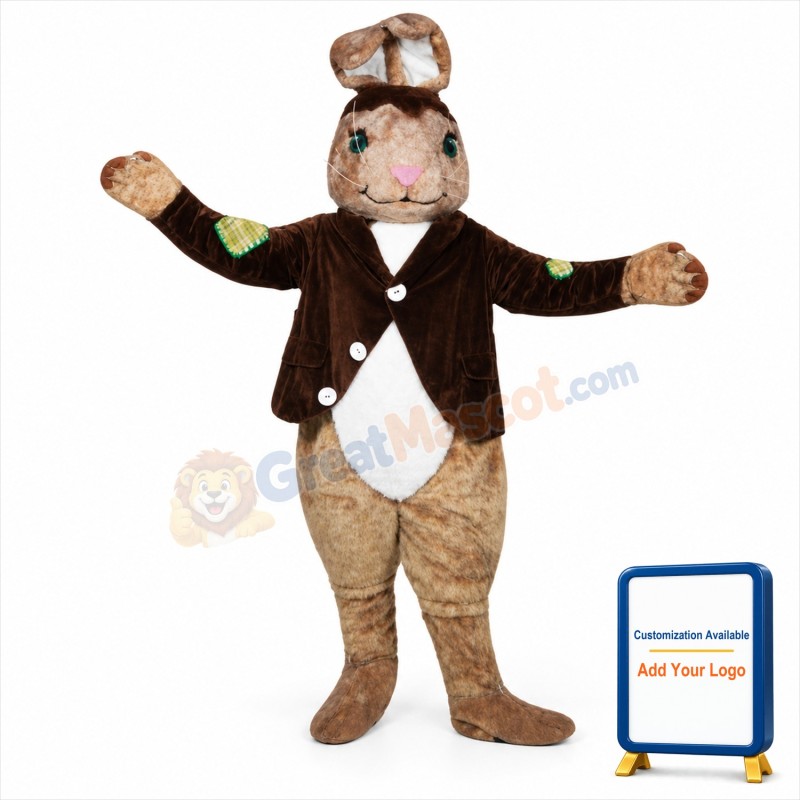 Brown Easter Bunny Mascot Costume