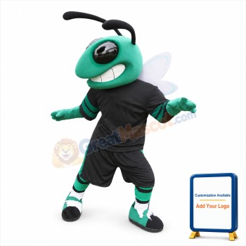 Green Sport Hornet Mascot Costume
