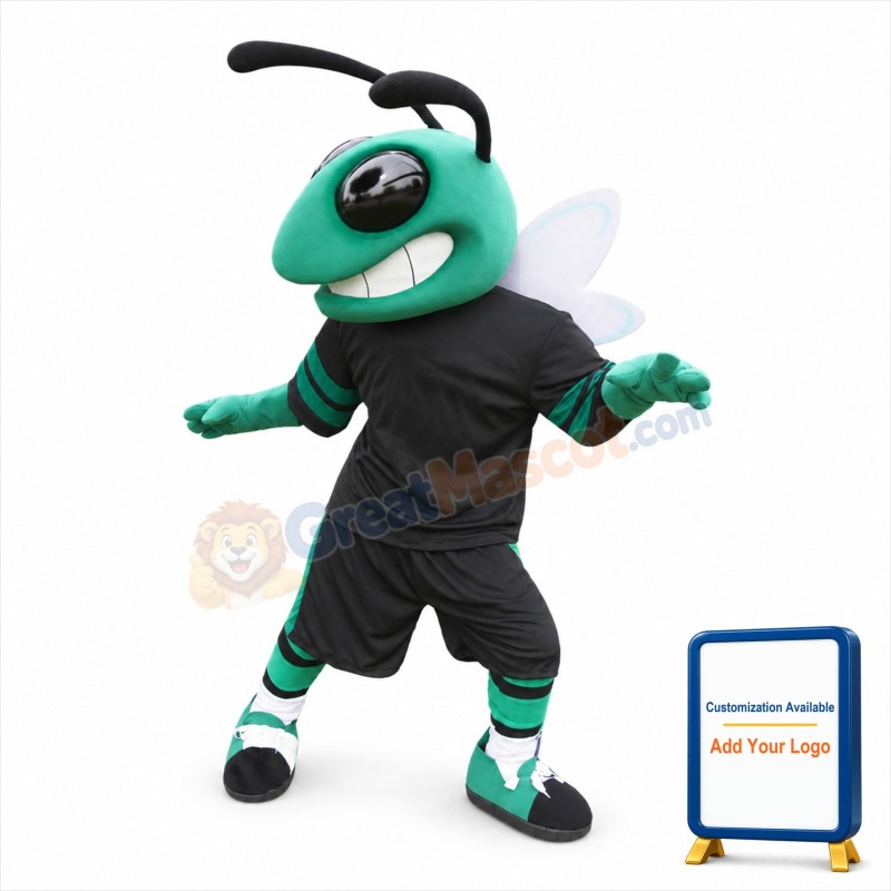 Green Sport Hornet Mascot Costume