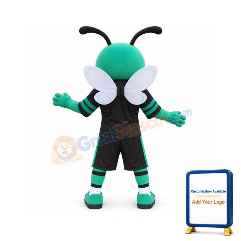 Green Sport Hornet Mascot Costume