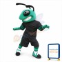 Green Sport Hornet Mascot Costume