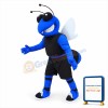 College Blue Hornet Mascot Costume