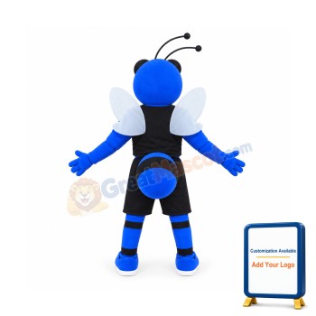 College Blue Hornet Mascot Costume
