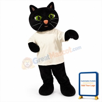 Cute Black Cat Mascot Costume
