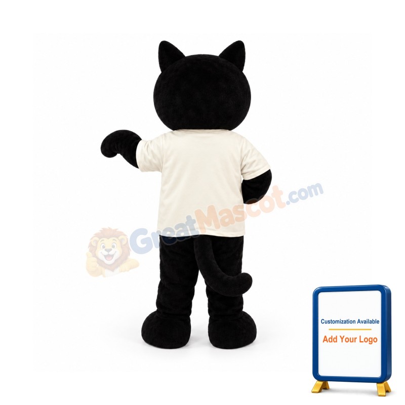 Cute Black Cat Mascot Costume