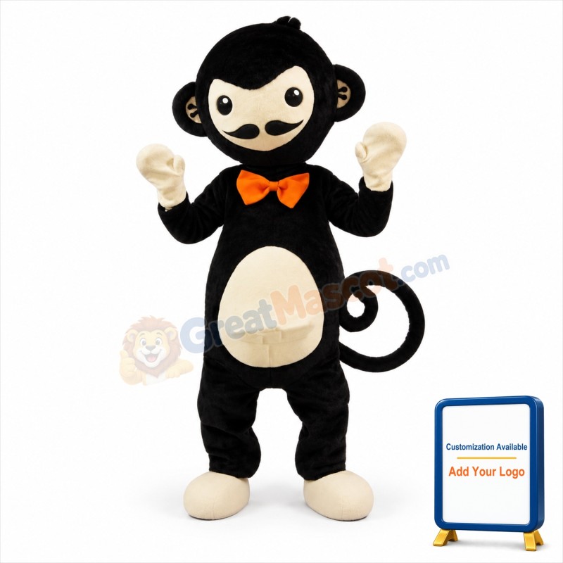 Cute Black Monkey Mascot Costume