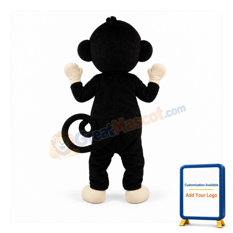 Cute Black Monkey Mascot Costume