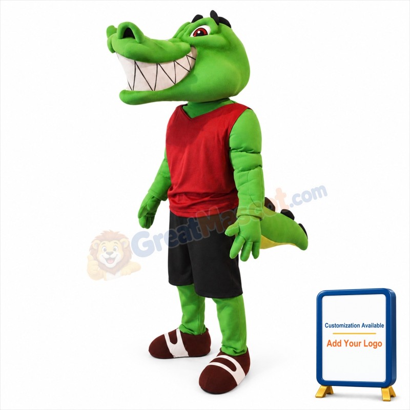 College Crocodile Mascot Costume