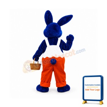 Blue & White Rabbit Mascot Costume