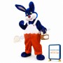 Blue & White Rabbit Mascot Costume