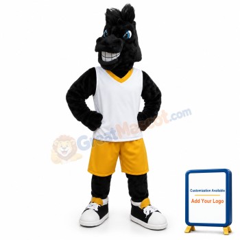 Sport Black Horse Mascot Costume