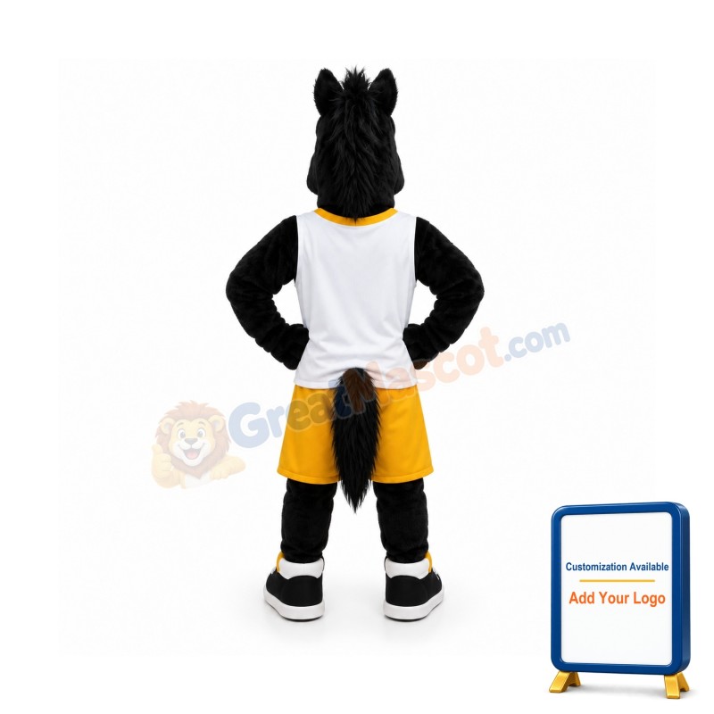 Sport Black Horse Mascot Costume