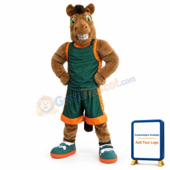 Sport Brown Horse Mascot Costume