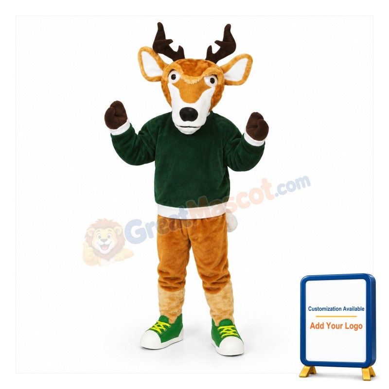 College Sport Deer Mascot Costume