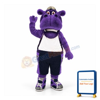 College Hippo Mascot Costume