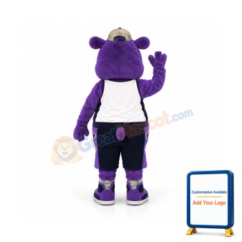 College Hippo Mascot Costume