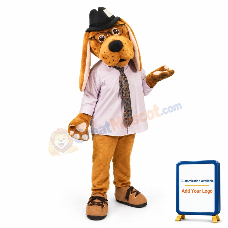 Brown Dog Mascot Costume