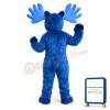 Blue Moose Mascot Costume