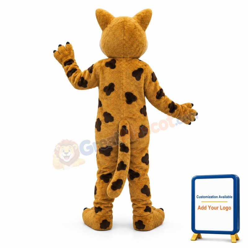 College Happy Bobcat Mascot Costume
