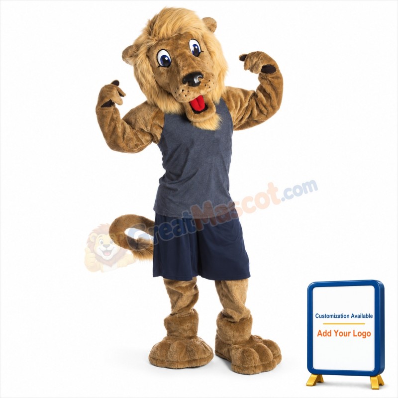 College Happy Lion Mascot Costume