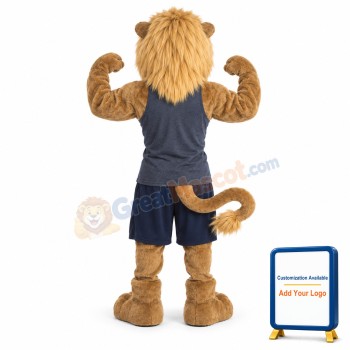 College Happy Lion Mascot Costume