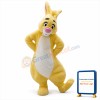 Cute Yellow Rabbit Mascot Costume