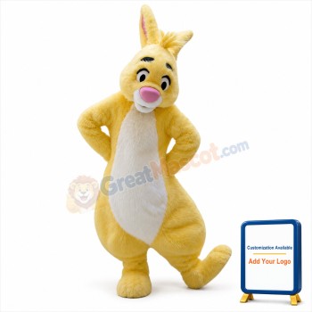 Cute Yellow Rabbit Mascot Costume