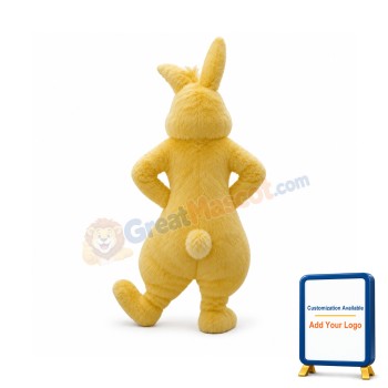 Cute Yellow Rabbit Mascot Costume