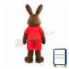 Happy Brown Rabbit Mascot Costume