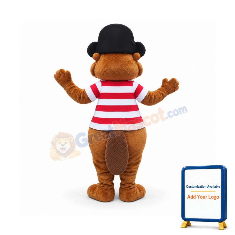 Pirate Beaver Mascot Costume