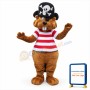 Pirate Beaver Mascot Costume