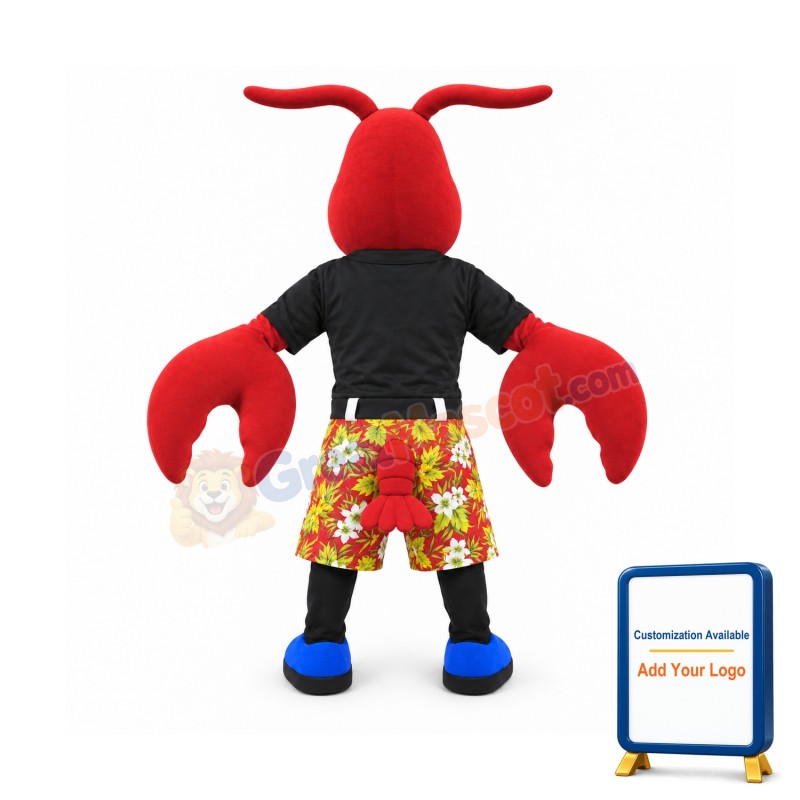 Happy Crawfish Mascot Costume