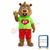 Fancy Cute Green Coat Bear Mascot Costume