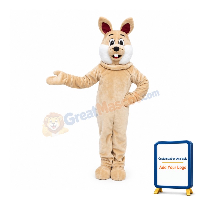 Brown Rabbit Mascot Costume