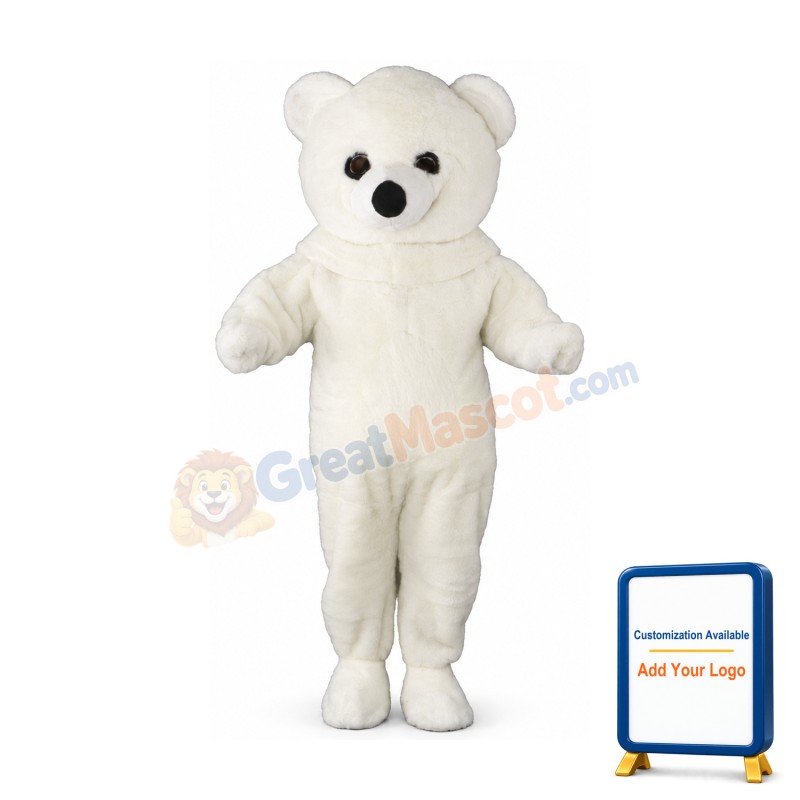 White Polar Bear Mascot Costume
