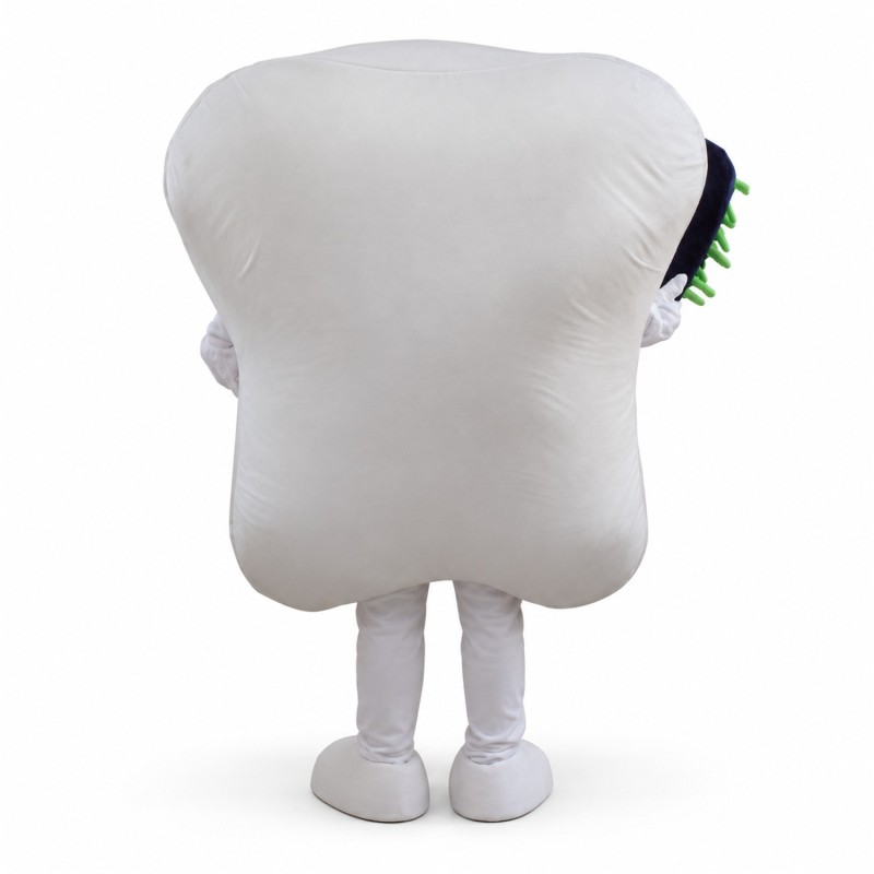 Teeth and toothbrush Mascot Costume