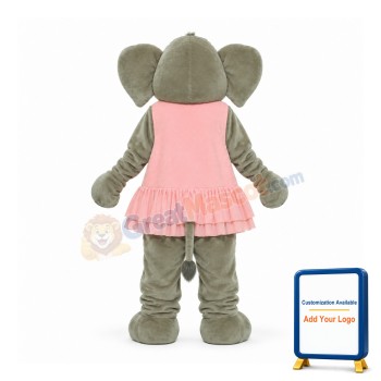 Pink Dress Elephant Mascot Costumes