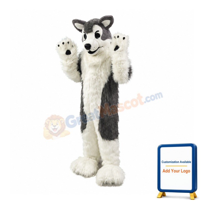 Gray Wolf Husky Dog Mascot Costumes