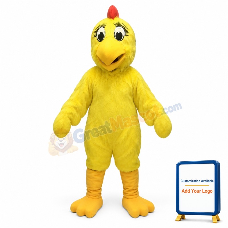 Yellow Chicken Hen Mascot Costume