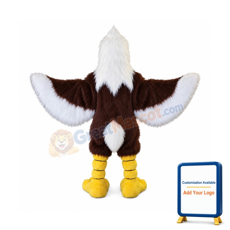 Long Fur Eagle Mascot Costume