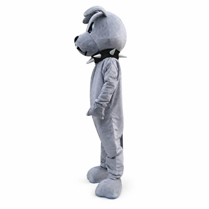 Grey Bulldog Mascot Costume