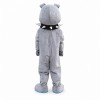 Grey Bulldog Mascot Costume