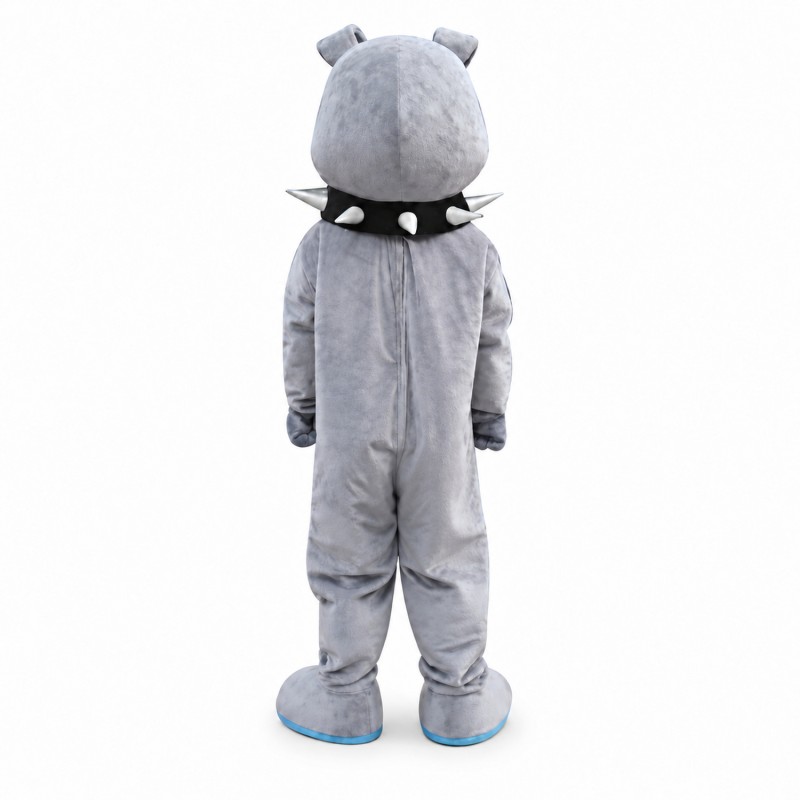 Grey Bulldog Mascot Costume