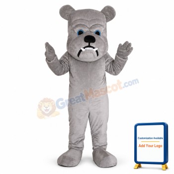 Grey Bulldog Lightweight Mascot Costume
