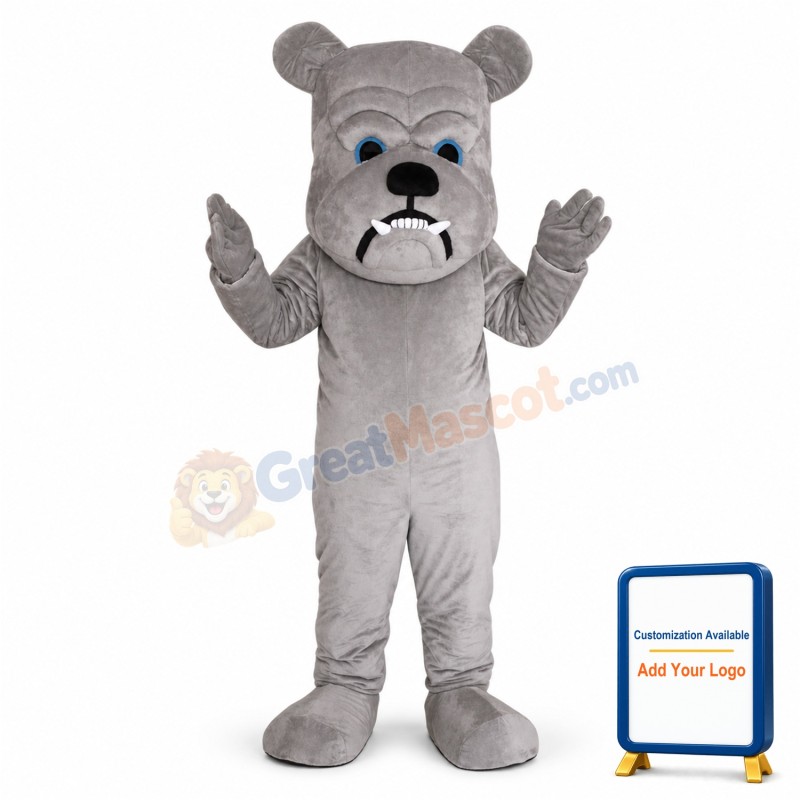 Grey Bulldog Lightweight Mascot Costume