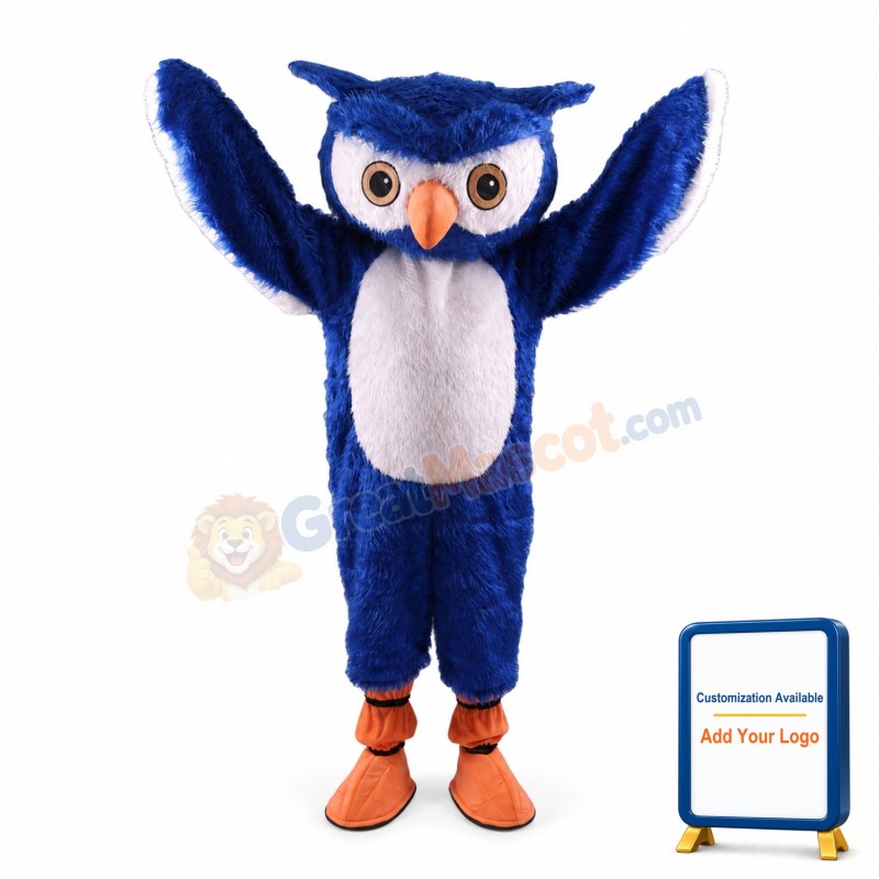 Blue Owl Mascot Costume