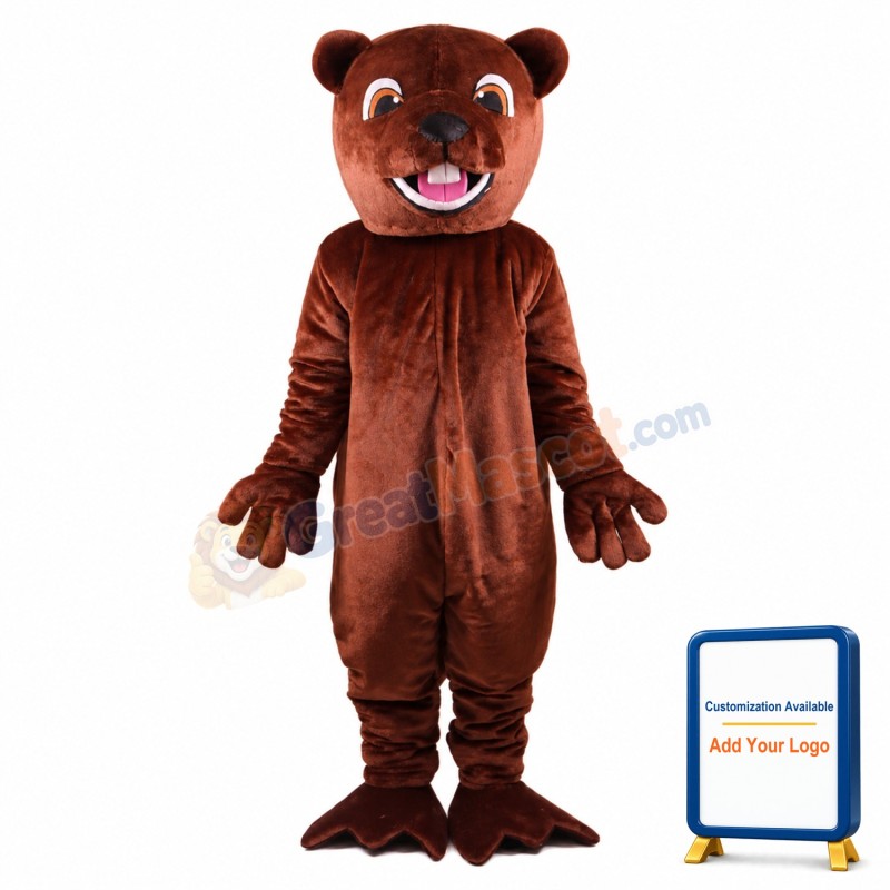 Barney Beaver Mascot Costume