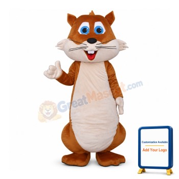 Chubby Squirrel Mascot Costume