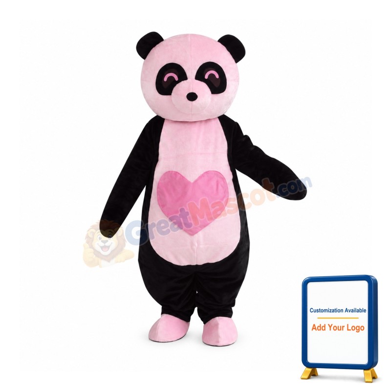 Pink Panda Lightweight Mascot Costume