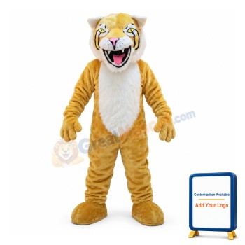 Cute Fierce Wildcat Mascot Costume